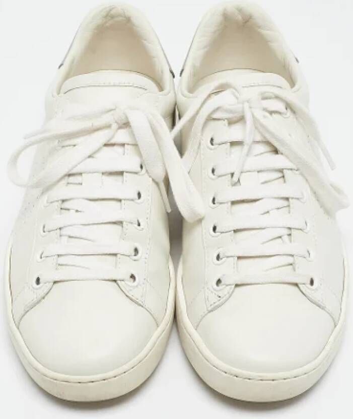 Gucci Vintage Pre-owned Leather sneakers White Dames