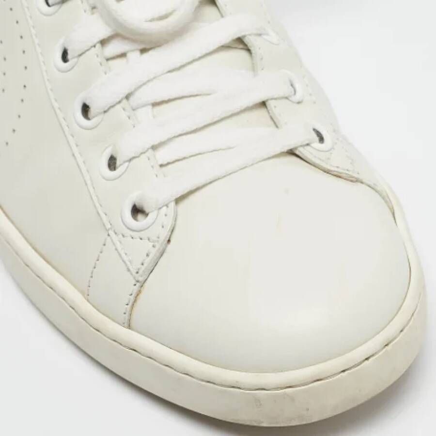 Gucci Vintage Pre-owned Leather sneakers White Dames