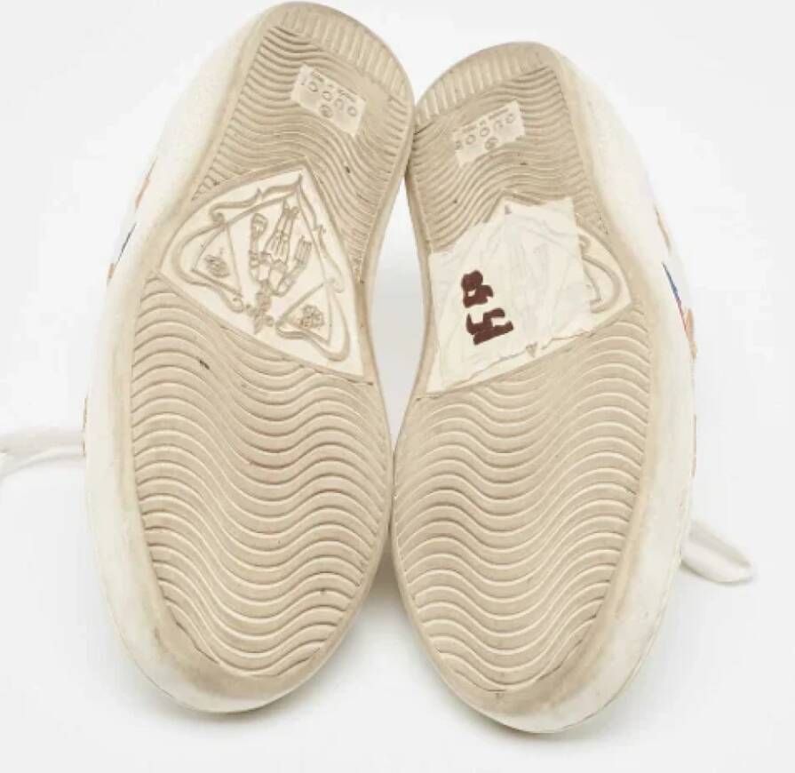 Gucci Vintage Pre-owned Leather sneakers White Dames