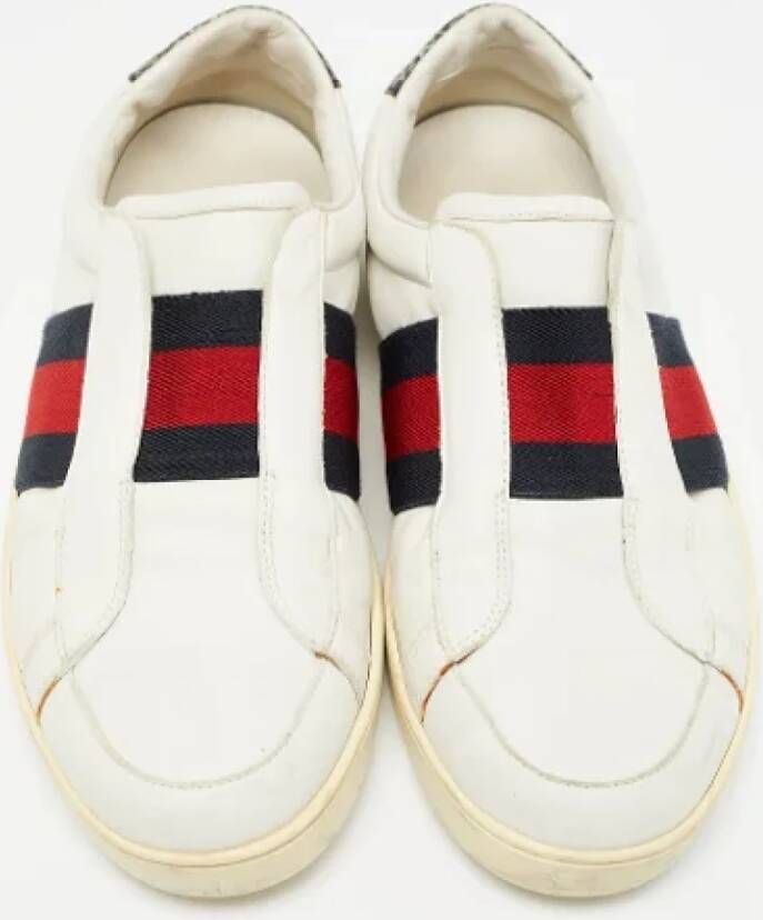 Gucci Vintage Pre-owned Leather sneakers White Heren