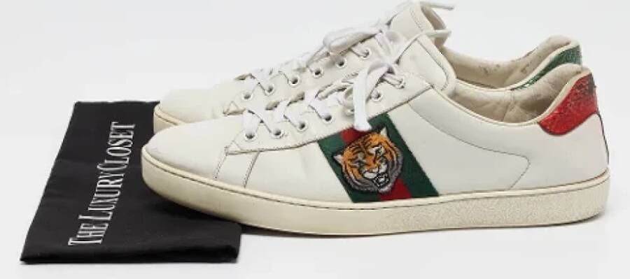 Gucci Vintage Pre-owned Leather sneakers White Heren