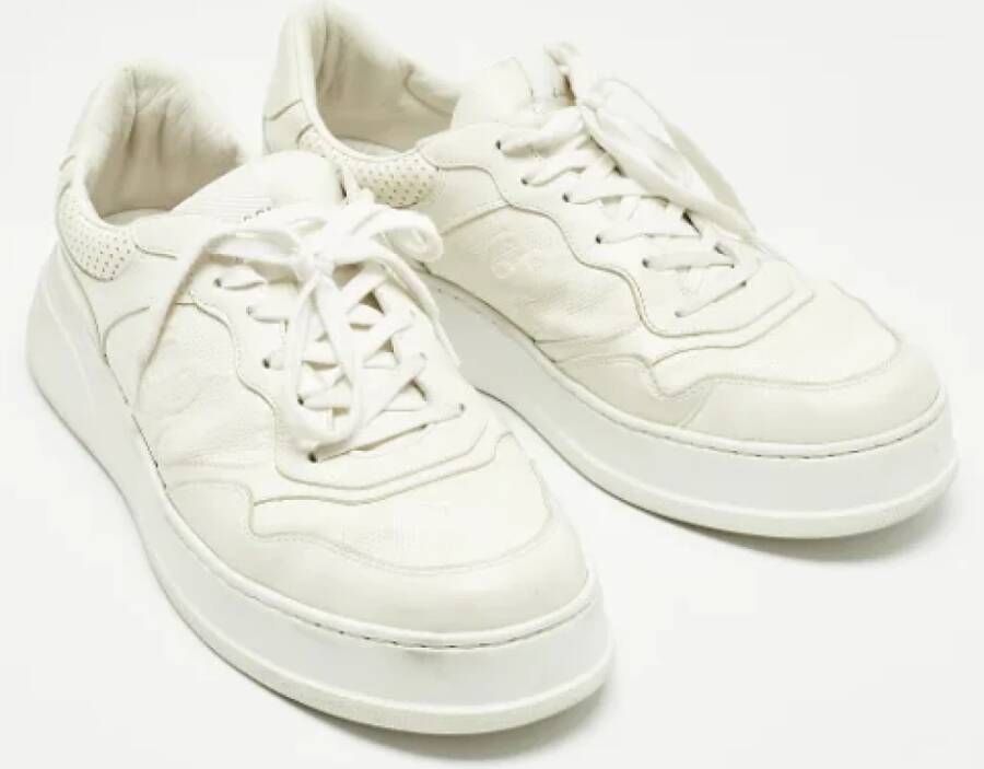 Gucci Vintage Pre-owned Leather sneakers White Heren