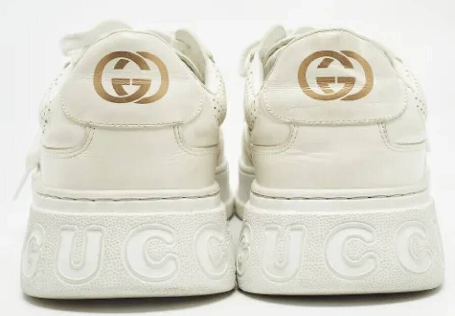 Gucci Vintage Pre-owned Leather sneakers White Heren