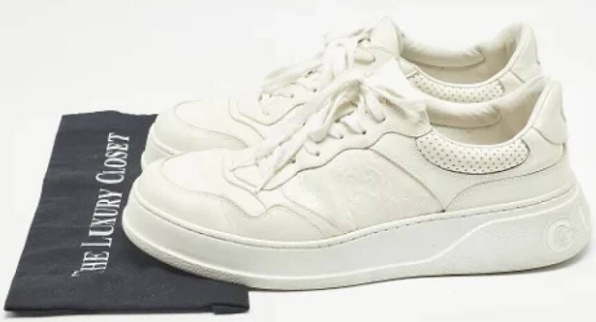 Gucci Vintage Pre-owned Leather sneakers White Heren