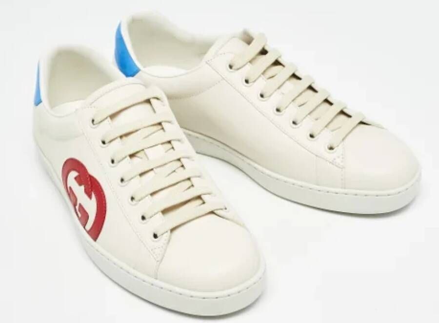 Gucci Vintage Pre-owned Leather sneakers White Heren