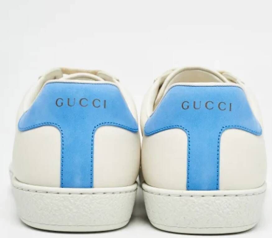 Gucci Vintage Pre-owned Leather sneakers White Heren