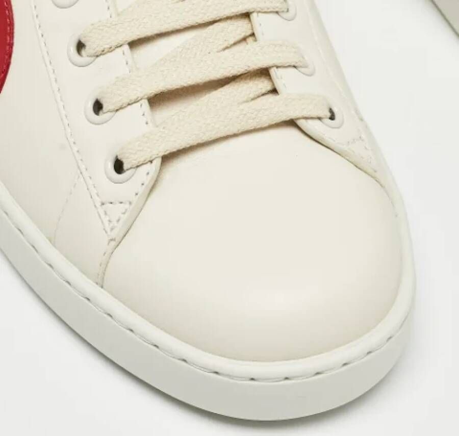 Gucci Vintage Pre-owned Leather sneakers White Heren