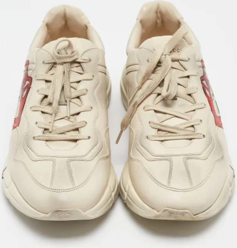 Gucci Vintage Pre-owned Leather sneakers White Heren