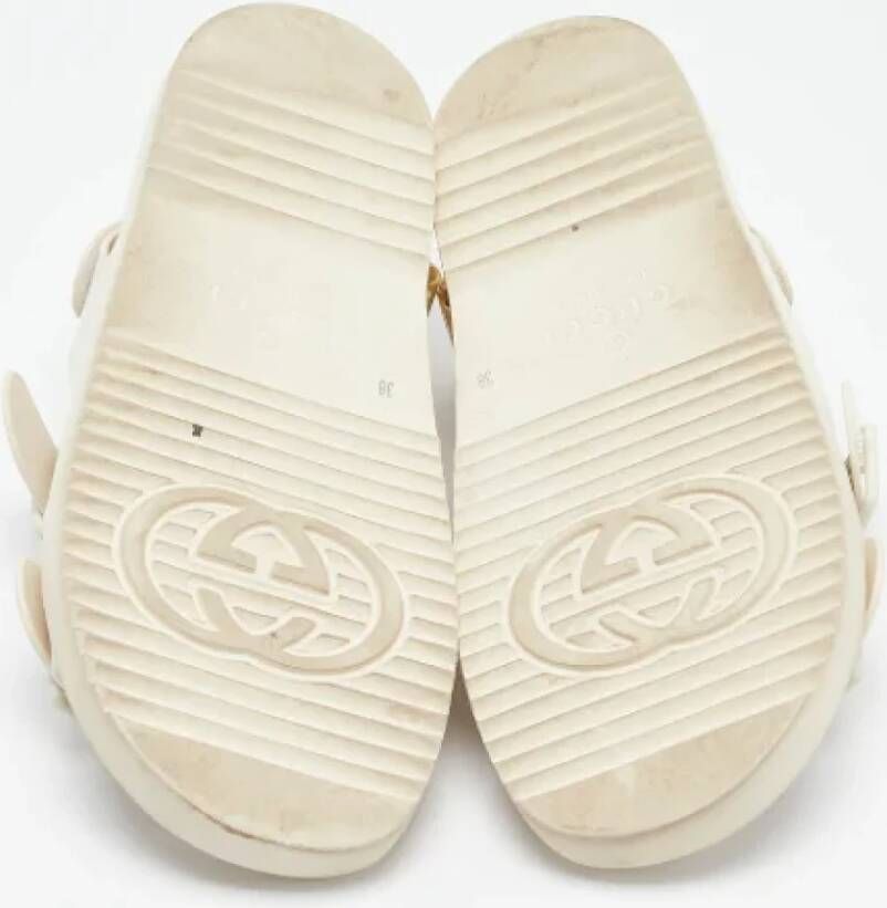 Gucci Vintage Pre-owned Rubber sandals Beige Dames