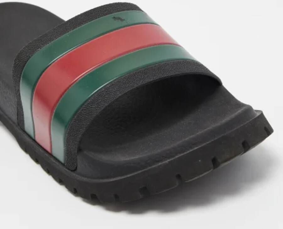 Gucci Vintage Pre-owned Rubber sandals Black Dames