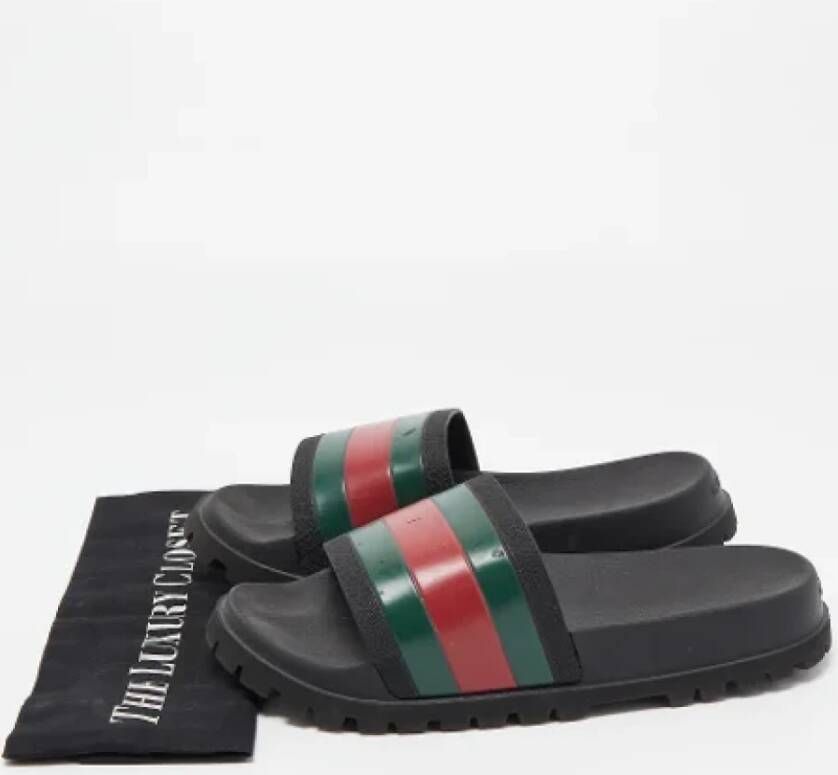 Gucci Vintage Pre-owned Rubber sandals Black Dames