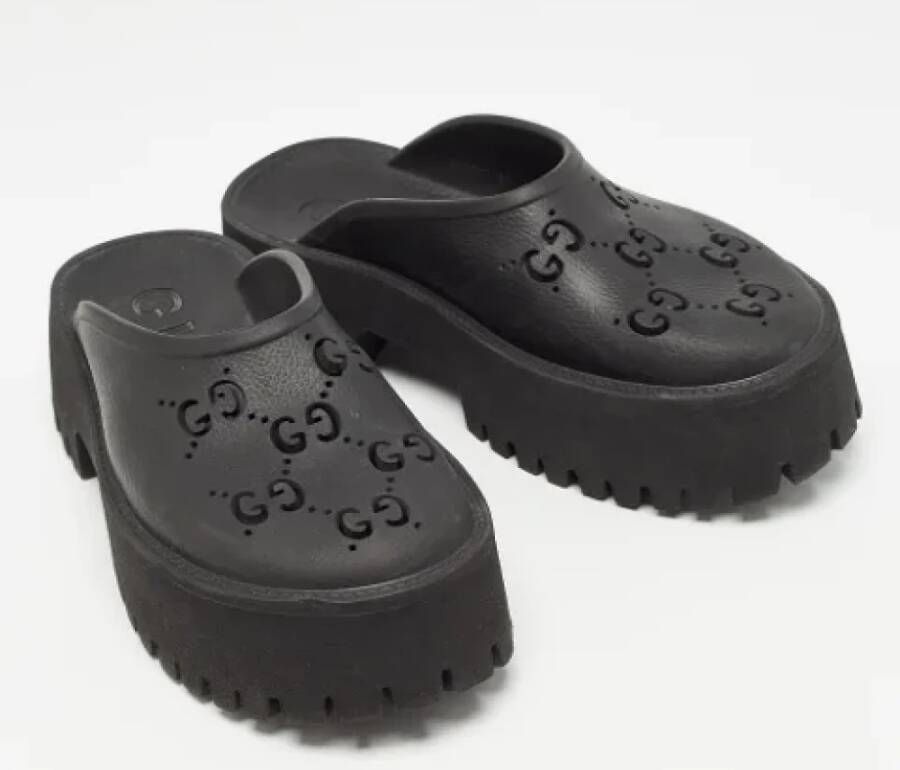 Gucci Vintage Pre-owned Rubber sandals Black Dames