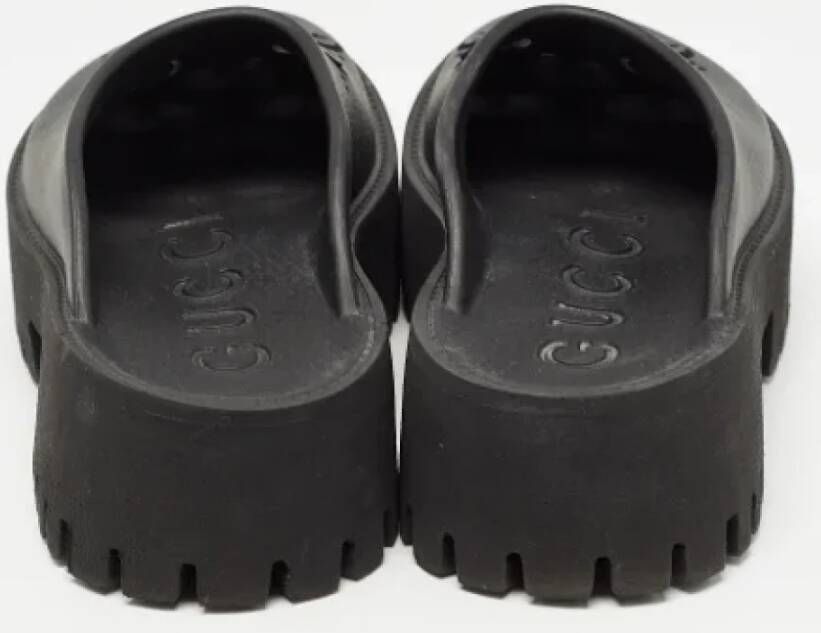 Gucci Vintage Pre-owned Rubber sandals Black Dames