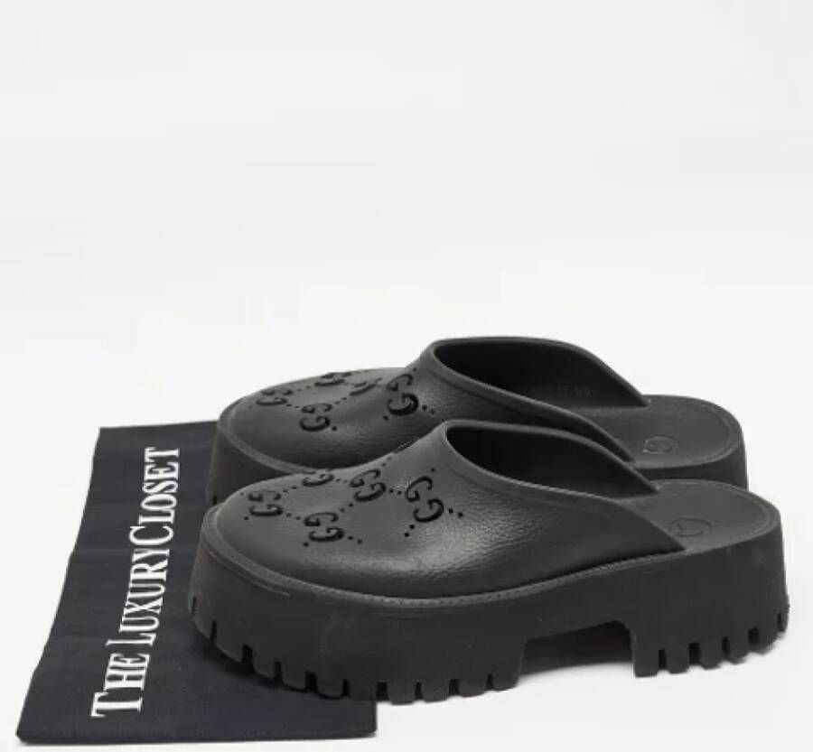 Gucci Vintage Pre-owned Rubber sandals Black Dames