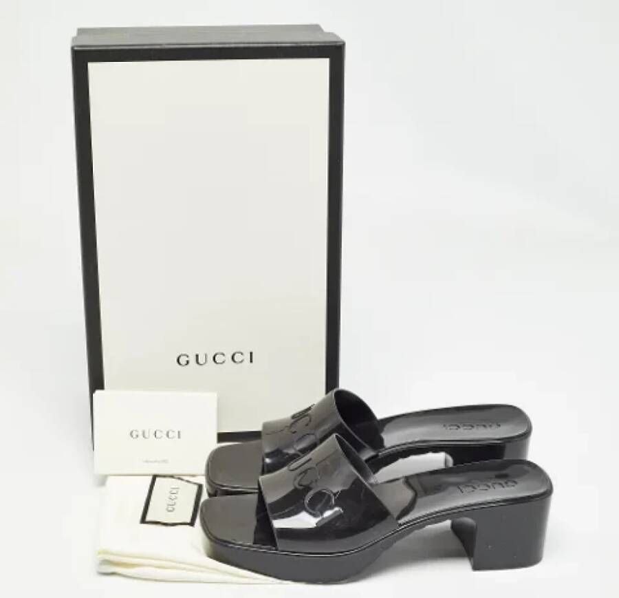 Gucci Vintage Pre-owned Rubber sandals Black Dames