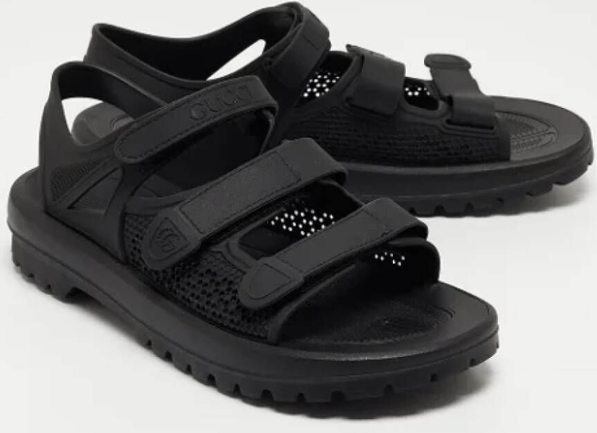 Gucci Vintage Pre-owned Rubber sandals Black Heren