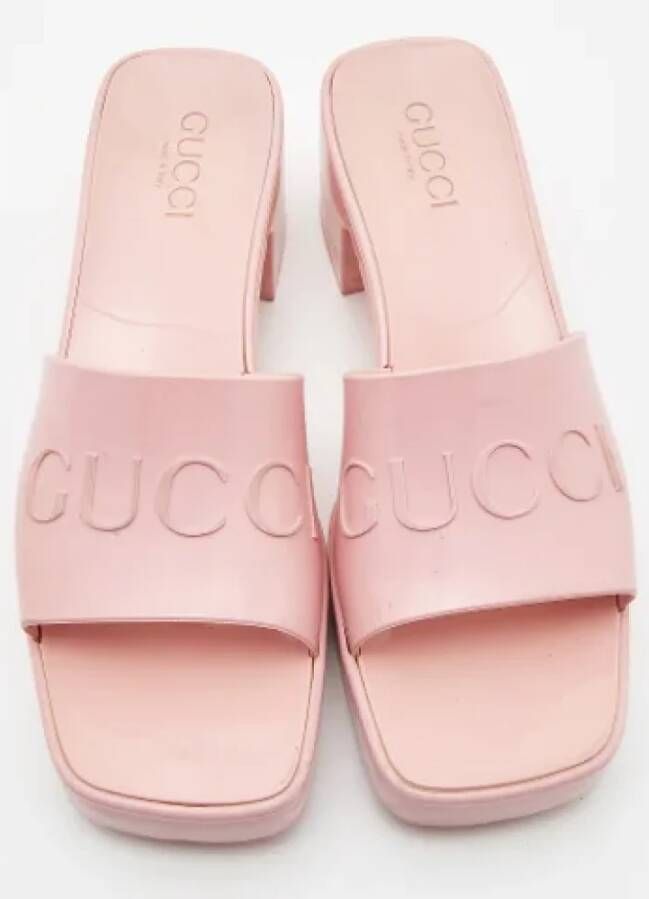 Gucci Vintage Pre-owned Rubber sandals Pink Dames