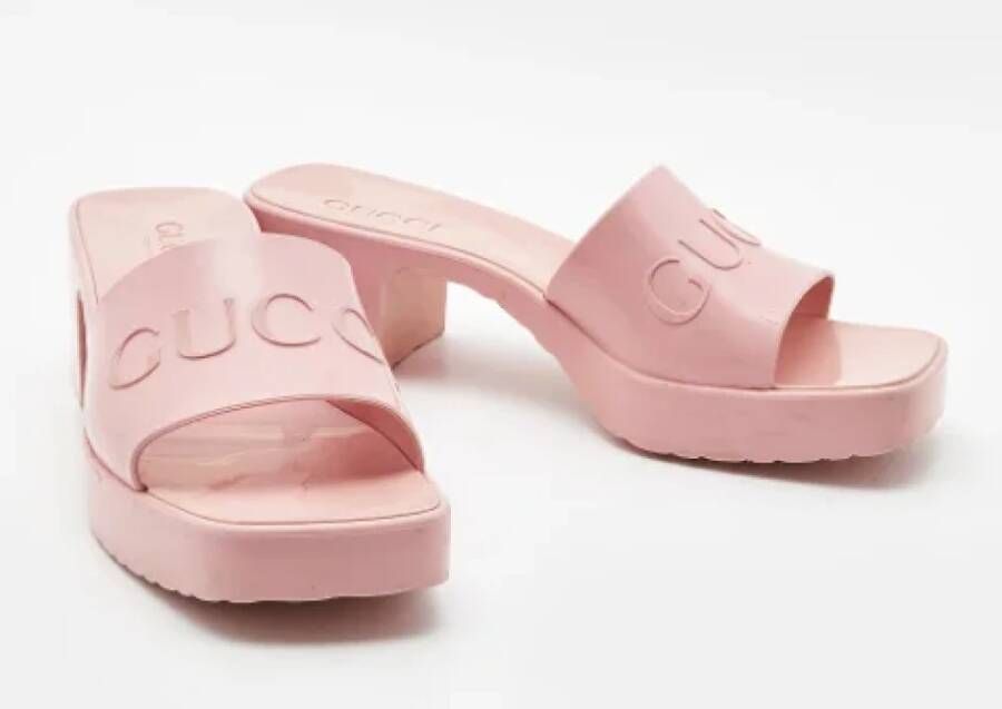 Gucci Vintage Pre-owned Rubber sandals Pink Dames