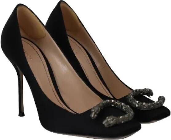 Gucci Vintage Pre-owned Satin heels Black Dames