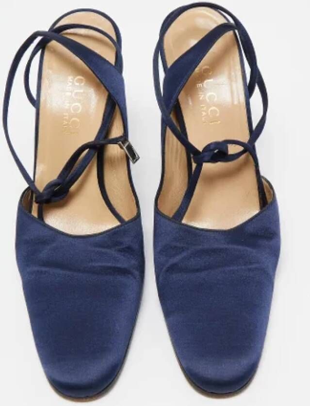 Gucci Vintage Pre-owned Satin heels Blue Dames