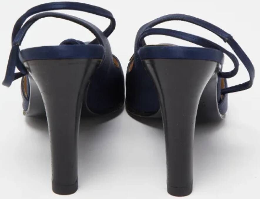 Gucci Vintage Pre-owned Satin heels Blue Dames