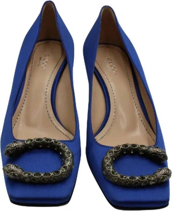 Gucci Vintage Pre-owned Satin heels Blue Dames