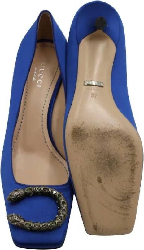 Gucci Vintage Pre-owned Satin heels Blue Dames