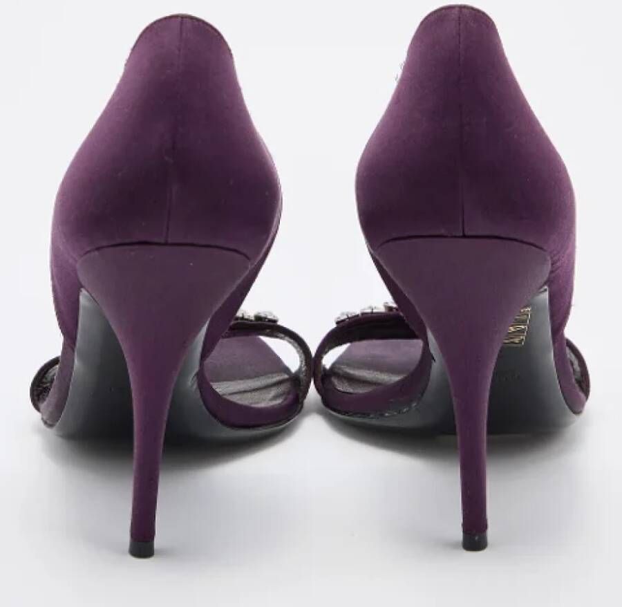 Gucci Vintage Pre-owned Satin heels Purple Dames