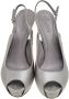 Gucci Vintage Pre-owned Satin sandals Gray Dames - Thumbnail 2