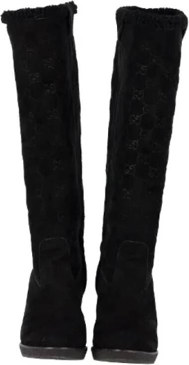 Gucci Vintage Pre-owned Suede boots Black Dames