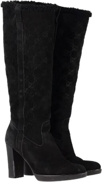 Gucci Vintage Pre-owned Suede boots Black Dames