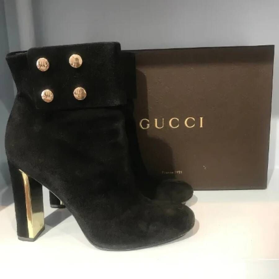 Gucci Vintage Pre-owned Suede boots Black Dames