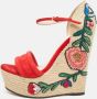 Gucci Vintage Pre-owned Suede espadrilles Red Dames - Thumbnail 2