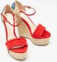 Gucci Vintage Pre-owned Suede espadrilles Red Dames - Thumbnail 4