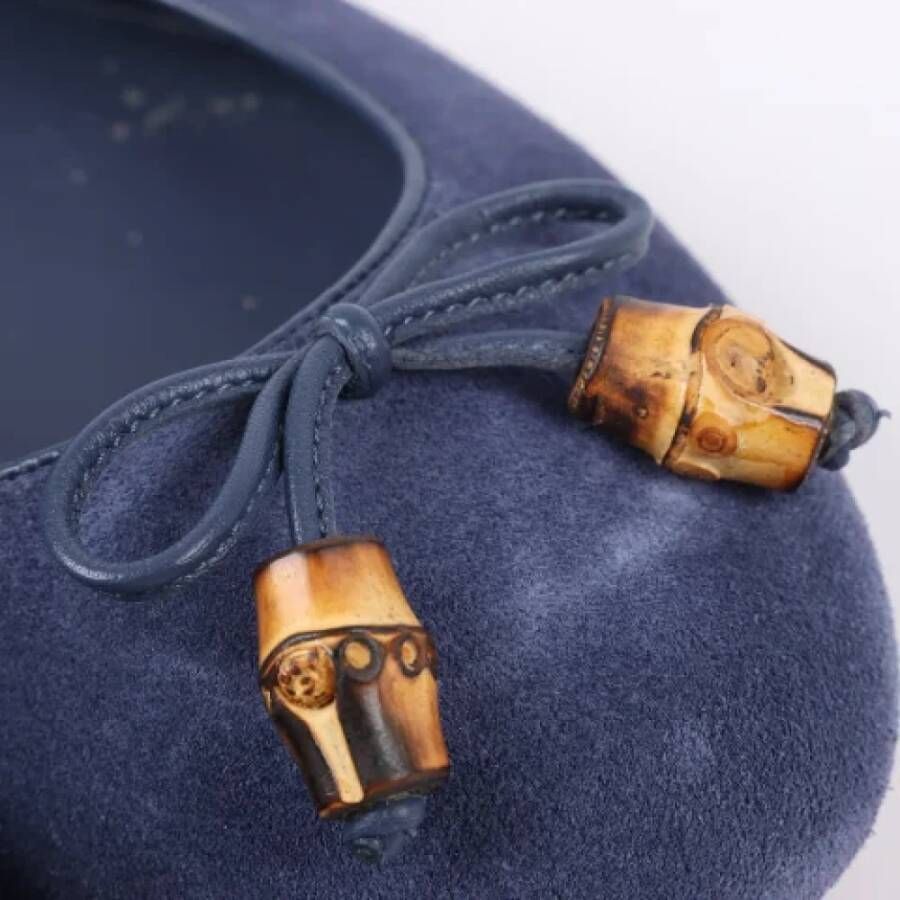 Gucci Vintage Pre-owned Suede flats Blue Dames