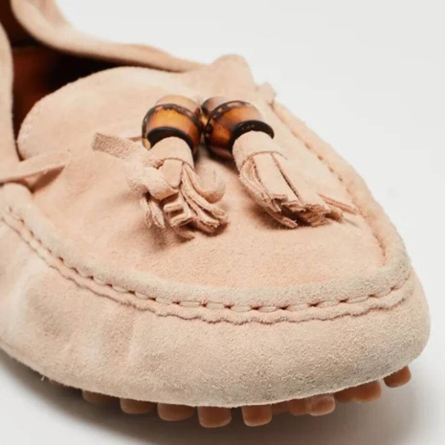 Gucci Vintage Pre-owned Suede flats Pink Dames