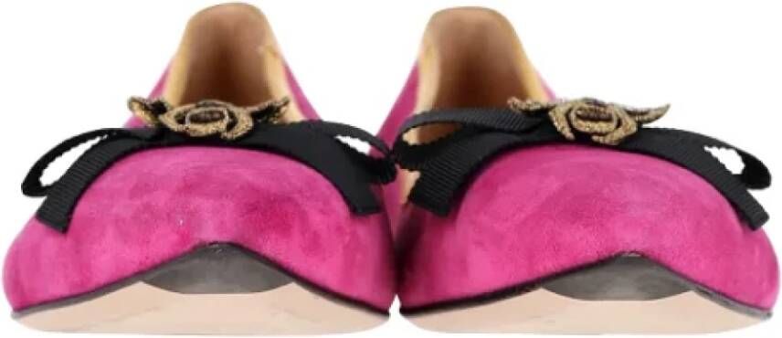 Gucci Vintage Pre-owned Suede flats Pink Dames