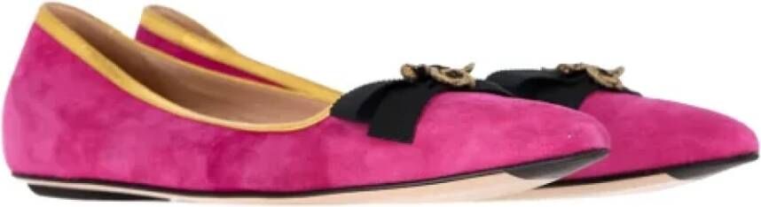 Gucci Vintage Pre-owned Suede flats Pink Dames