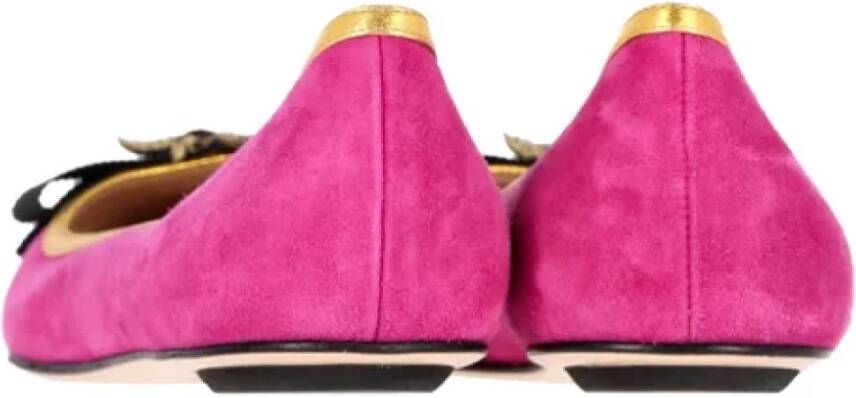 Gucci Vintage Pre-owned Suede flats Pink Dames