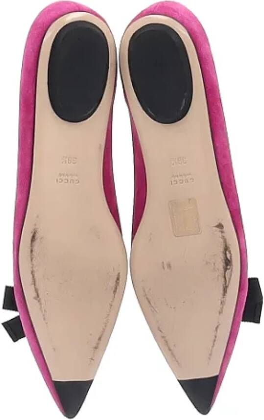 Gucci Vintage Pre-owned Suede flats Pink Dames