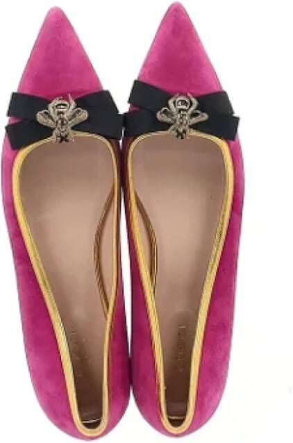 Gucci Vintage Pre-owned Suede flats Pink Dames