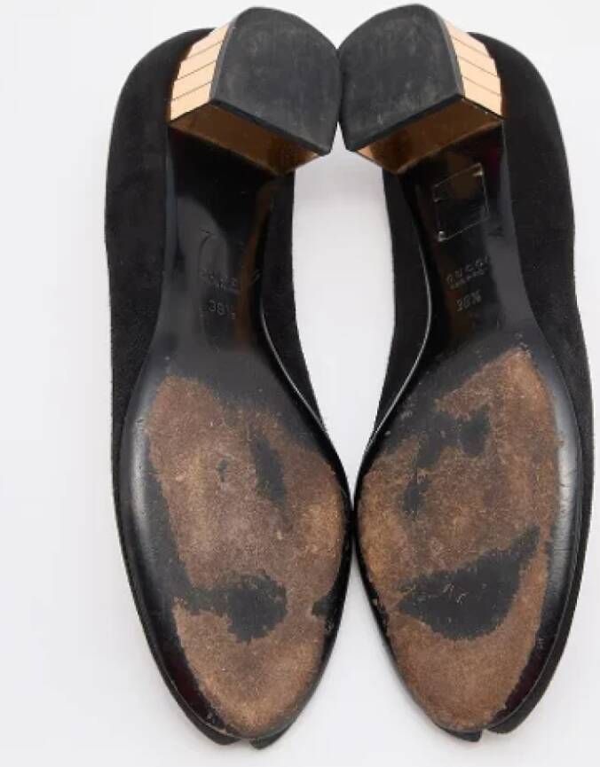 Gucci Vintage Pre-owned Suede heels Black Dames