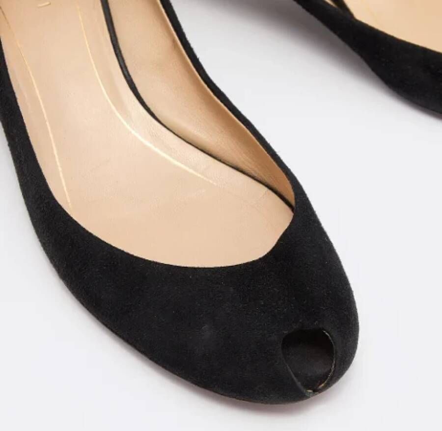 Gucci Vintage Pre-owned Suede heels Black Dames