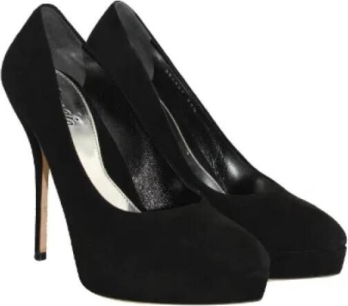 Gucci Vintage Pre-owned Suede heels Black Dames