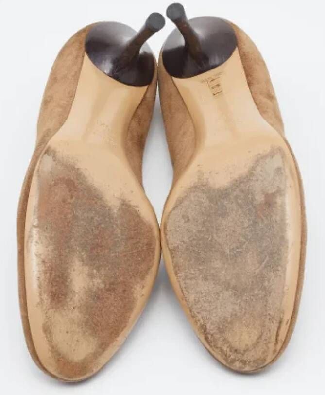 Gucci Vintage Pre-owned Suede heels Brown Dames