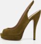 Gucci Vintage Pre-owned Suede heels Green Dames - Thumbnail 2