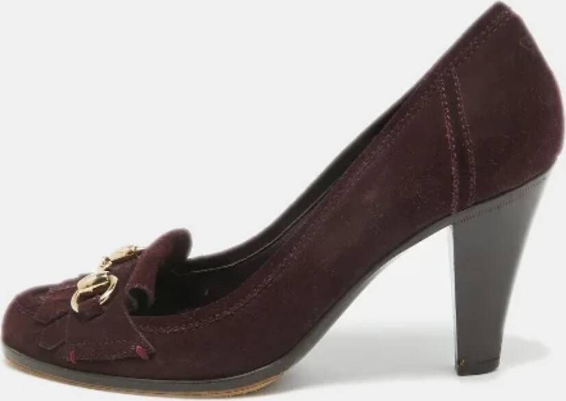 Gucci Vintage Pre-owned Suede heels Purple Dames