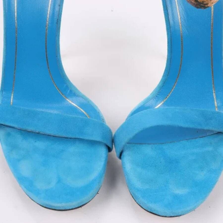 Gucci Vintage Pre-owned Suede sandals Blue Dames