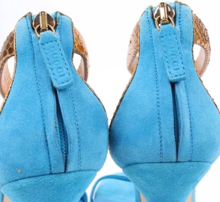 Gucci Vintage Pre-owned Suede sandals Blue Dames