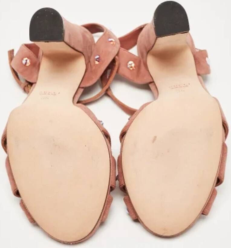 Gucci Vintage Pre-owned Suede sandals Pink Dames